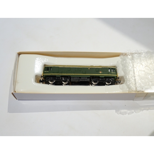 272 - Two boxed Silver Fox Models N gauge BR Class 24 Bo-Bo diesel locomotives in dark green livery, D5078... 