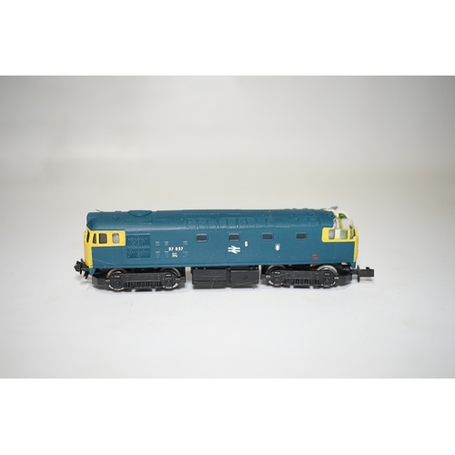 274 - Four boxed Silver Fox Models N gauge BR Bo-Bo diesel locomotives - two Class 24 locos; one in dark g... 