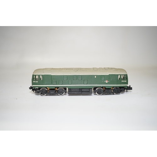 274 - Four boxed Silver Fox Models N gauge BR Bo-Bo diesel locomotives - two Class 24 locos; one in dark g... 