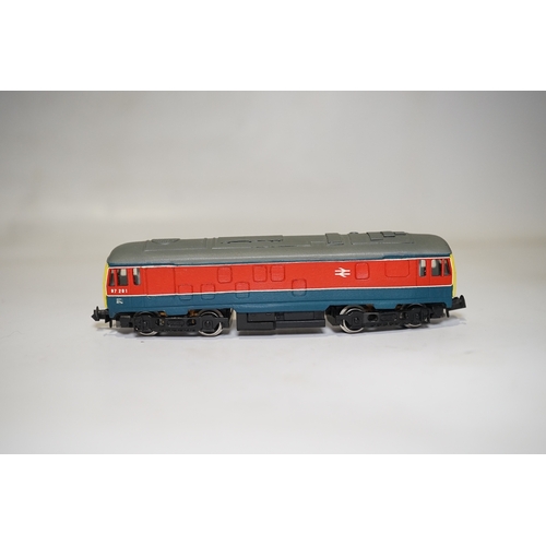 274 - Four boxed Silver Fox Models N gauge BR Bo-Bo diesel locomotives - two Class 24 locos; one in dark g... 