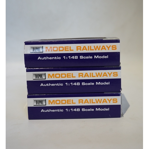 275 - Three boxed Dapol N gauge railway GWR 45xx 2-6-2T locomotives; 4523 (ND-014), 4527 (ND-023), and 456... 