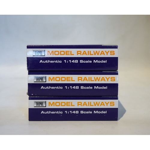 280 - Three boxed Dapol N gauge railway BR tank locomotives; an Ivatt 2-6-2T, 41234 (ND-061A), a Class 45x... 