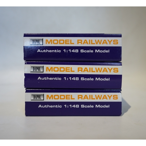 281 - Three boxed Dapol N gauge railway BR tank locomotives; a Class 14xx, 1458 (ND002), a Class 14xx, 146... 