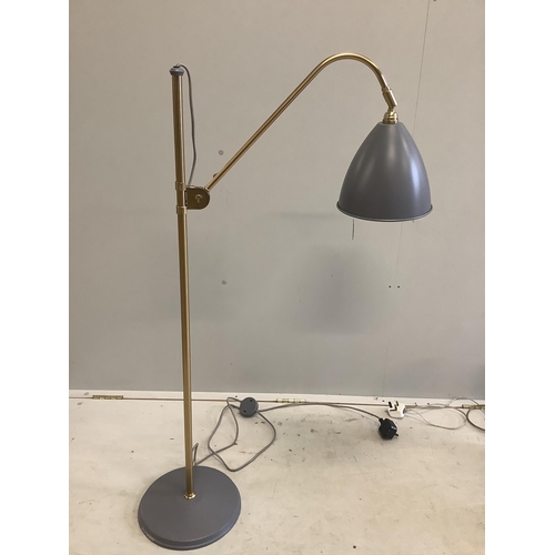 29 - A Contemporary adjustable floor lamp, a table lamp modelled as a hare and two others. Condition - fa... 