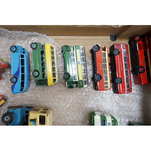 300 - Sixteen models of buses and other vehicles by Dinky Toys, Corgi OOC, EFE, Concept Models etc. includ... 