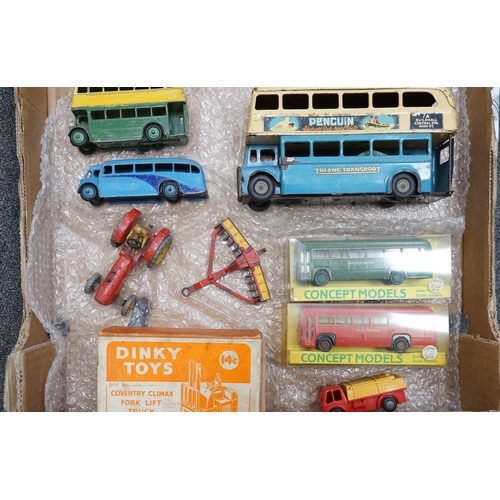 300 - Sixteen models of buses and other vehicles by Dinky Toys, Corgi OOC, EFE, Concept Models etc. includ... 