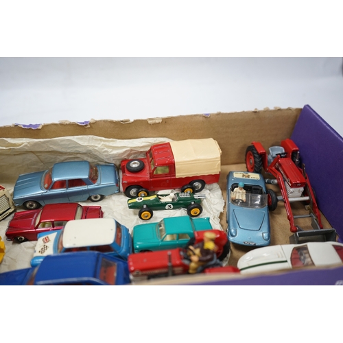 301 - A collection of Corgi Toys and Matchbox series diecast vehicles, including a Lotus Elan 2, with Tig... 