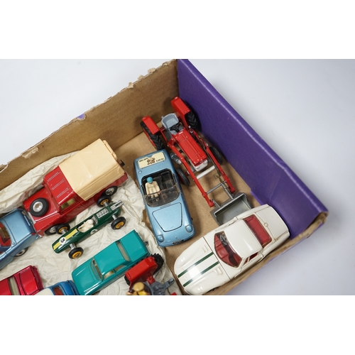 301 - A collection of Corgi Toys and Matchbox series diecast vehicles, including a Lotus Elan 2, with Tig... 