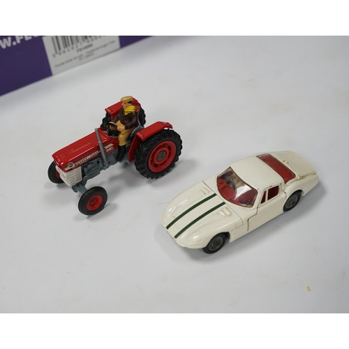 301 - A collection of Corgi Toys and Matchbox series diecast vehicles, including a Lotus Elan 2, with Tig... 