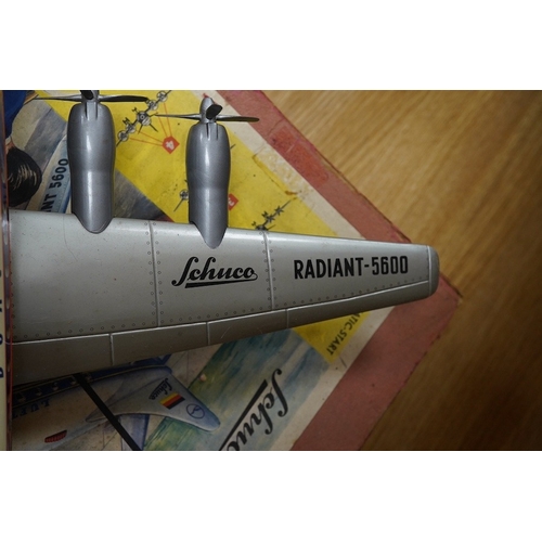 302 - A boxed Schuco Elektro Radiant 5600 battery operated tinplate BOAC passenger aircraft, with instruct... 