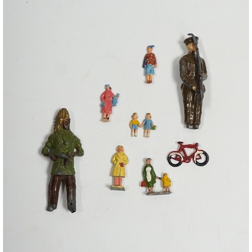 306 - A collection of Britains, etc. lead figures, farm animals and other items. Condition - poor.