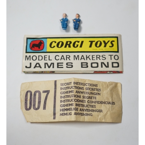 317 - A boxed Corgi Toys James Bond 007 Aston Martin DB5 (261), a gold Aston Martin, with inner display st... 