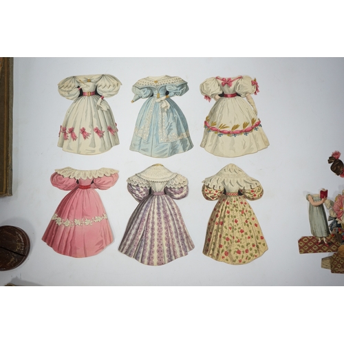 322 - An early 19th century boxed Rudolph Ackermann La Poupee-Modele paper doll set, comprising of a doubl... 