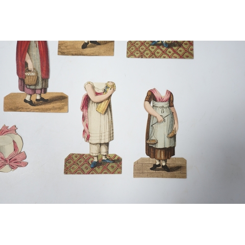 322 - An early 19th century boxed Rudolph Ackermann La Poupee-Modele paper doll set, comprising of a doubl... 