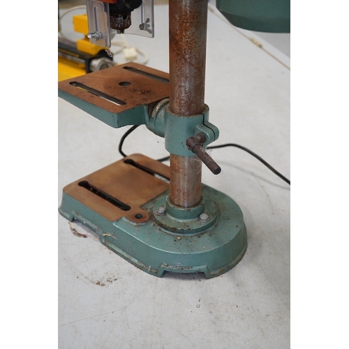 339 - A Nu-tool CH10 model makers pillar drill, height 58.5cm. Condition fair, some surface rust.