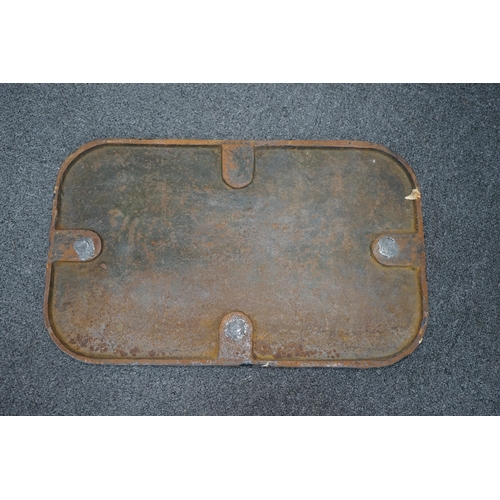 354 - A cast iron GWR locomotive cab side number plate for a P Class 0-6-2T locomotive, 83, built in 1909 ... 