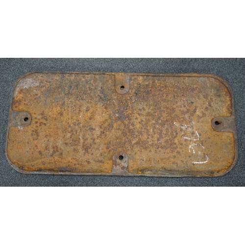 355 - A cast iron GWR locomotive cab side number plate for a Class 57xx 0-6-0PT locomotive, 3767, built in... 