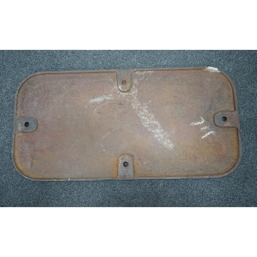 357 - A cast iron GWR locomotive cab side number plate for a Class F 0-6-0ST locomotive, 711, built in 189... 