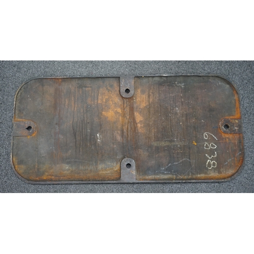 360 - A cast iron GWR locomotive cab side number plate for a Grange Class 4-6-0 tender locomotive, Goodmoo... 