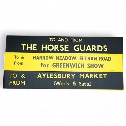 370 - A collection of mid 1960s London Transport slipboard posters understood to have been used on Routema... 