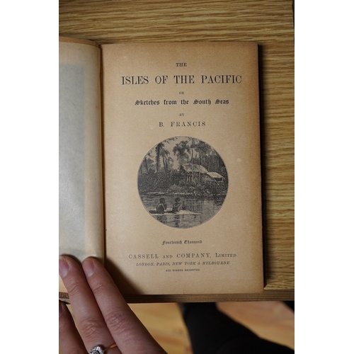 409 - ° ° Assorted bindings; 1. Francis, B. - Isles of the Pacific, 14th ed., full tree calf, Christs' Hos... 