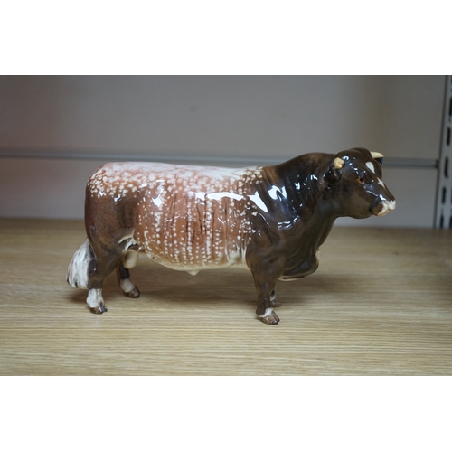 487 - A Beswick porcelain model of a Lord Oxford bull, 22cm. Condition - good