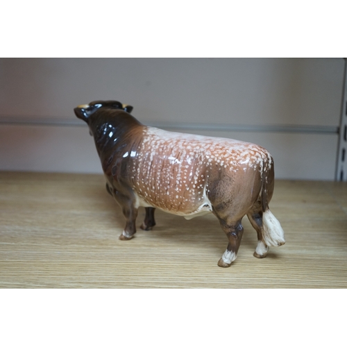 487 - A Beswick porcelain model of a Lord Oxford bull, 22cm. Condition - good