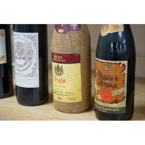 492 - Four bottles of mixed wine to include Chateau Pichon Longueville 1998 and Chateau Branaire-Ducru 200... 