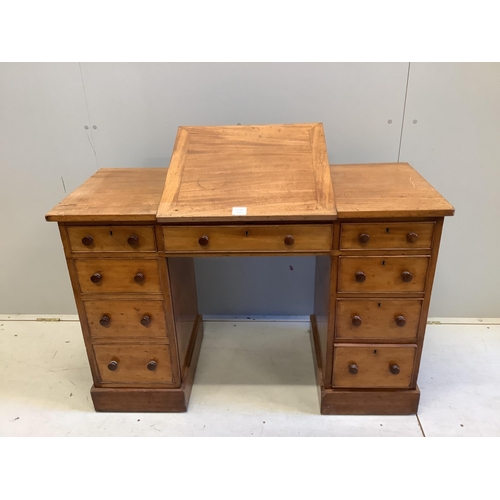 5 - A Victorian pale mahogany metamorphic kneehole desk by Miles & Edwards, 134 Oxford Street, London, w... 