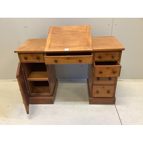 5 - A Victorian pale mahogany metamorphic kneehole desk by Miles & Edwards, 134 Oxford Street, London, w... 