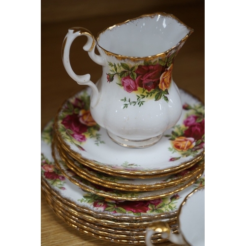 510 - A Royal Albert old country roses part coffee set. Condition - good