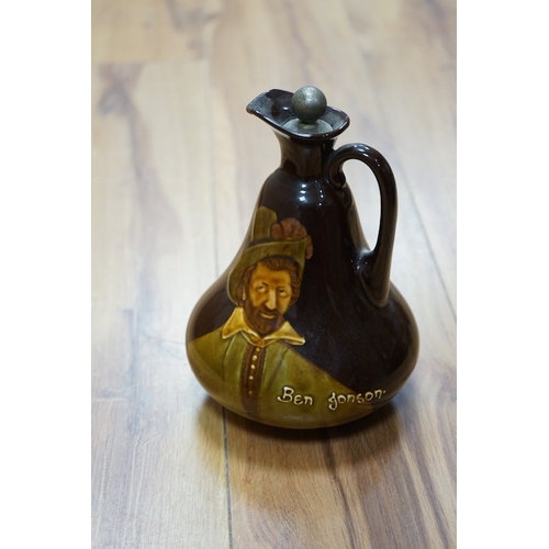 515 - A Doulton Kingsware ewer and a Doulton stoneware jug, c.1882, tallest 29cm high. Condition - chip to... 