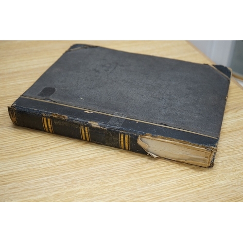 522 - A late Victorian photograph album; 1890's onwards, assorted portraits, topography including Sussex, ... 