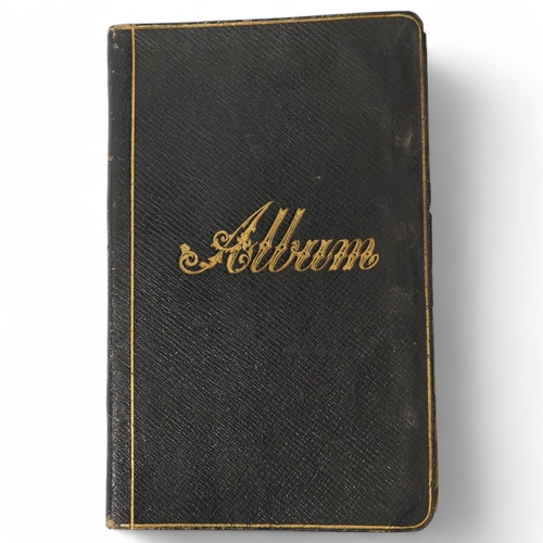 533 - A leather autograph album of early 20th century famous English actors and actresses and two letters.... 