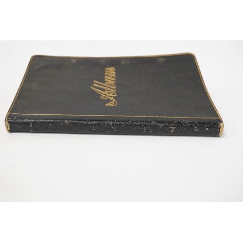 533 - A leather autograph album of early 20th century famous English actors and actresses and two letters.... 