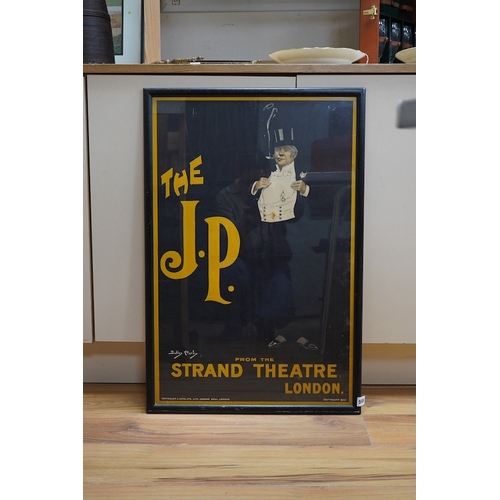 558 - A The J.P Strand Theatre poster, copyright Waterloo & Sons ltd, London, framed. Condition - fair... 