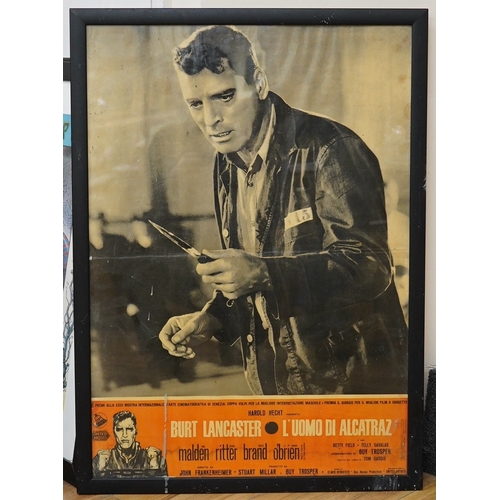 563 - A Burt Lancaster film poster, 66 x 47cm. Condition - fair