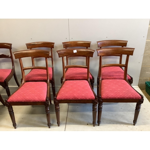 68 - Ten Regency mahogany dining chairs, consisting a set of six and a set of four. Condition - fair to g... 