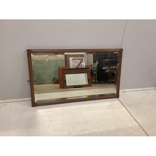 82 - Three Victorian and later rectangular wall mirrors, largest width 76cm, height 100cm. Condition - fa... 