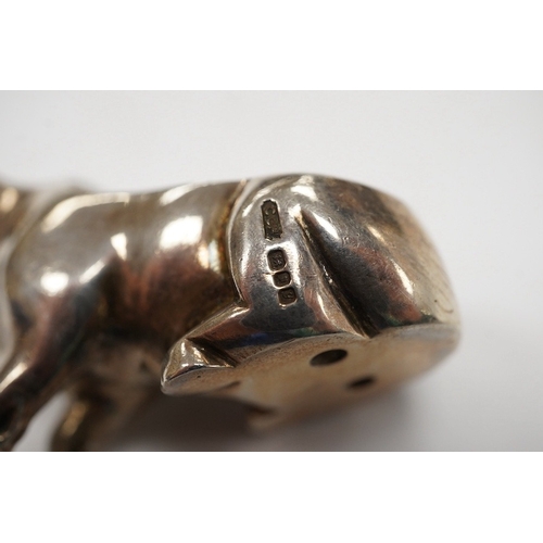 832 - A modern silver pig condiment, Chamberlain Clarke Partnership, London, 1998, 46mm, 54 grams, Conditi... 