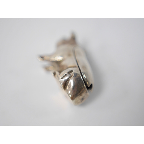 832 - A modern silver pig condiment, Chamberlain Clarke Partnership, London, 1998, 46mm, 54 grams, Conditi... 