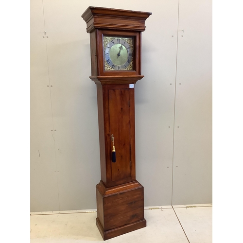 84 - Thomas Bassett, Wadhurst, an 18th century pine thirty hour longcase clock with 10 inch brass dial, h... 