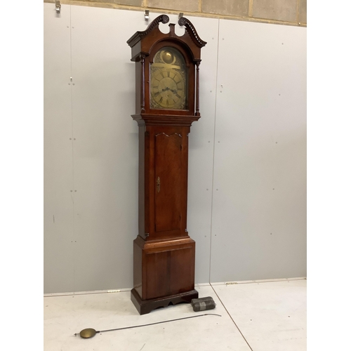 88 - Grindal of Dumfries, a George III mahogany eight day longcase clock, height 222cm. Condition - fair,... 