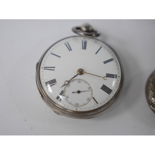 900 - Six assorted pocket and fob watches, including  a Victorian silver open faced, case diameter 62mm, a... 