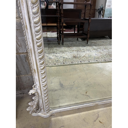 92 - A Victorian style overmantel mirror, width 122cm, height 177cm. Condition - good