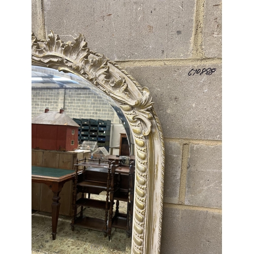 92 - A Victorian style overmantel mirror, width 122cm, height 177cm. Condition - good