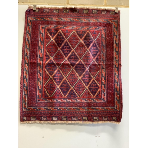 1048 - A Belouch prayer rug and an Afghan rug, larger 136 x 87cm. Condition - fair