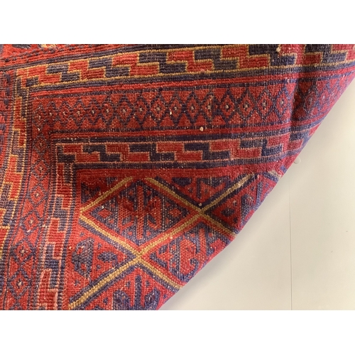 1048 - A Belouch prayer rug and an Afghan rug, larger 136 x 87cm. Condition - fair