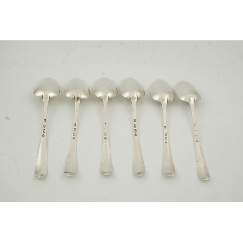 1830 - Five Victorian silver Old English pattern dessert spoons, by George Adams, London, 1880 and three ot... 