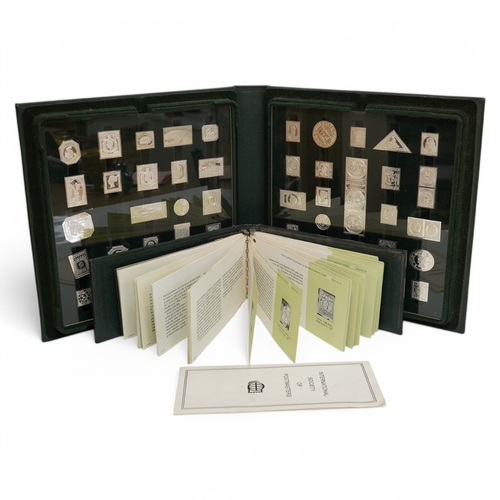 1844 - A modern cased set of the 'Official Sterling Silver Proofs of the Worlds Greatest Stamps', 18oz, wit... 